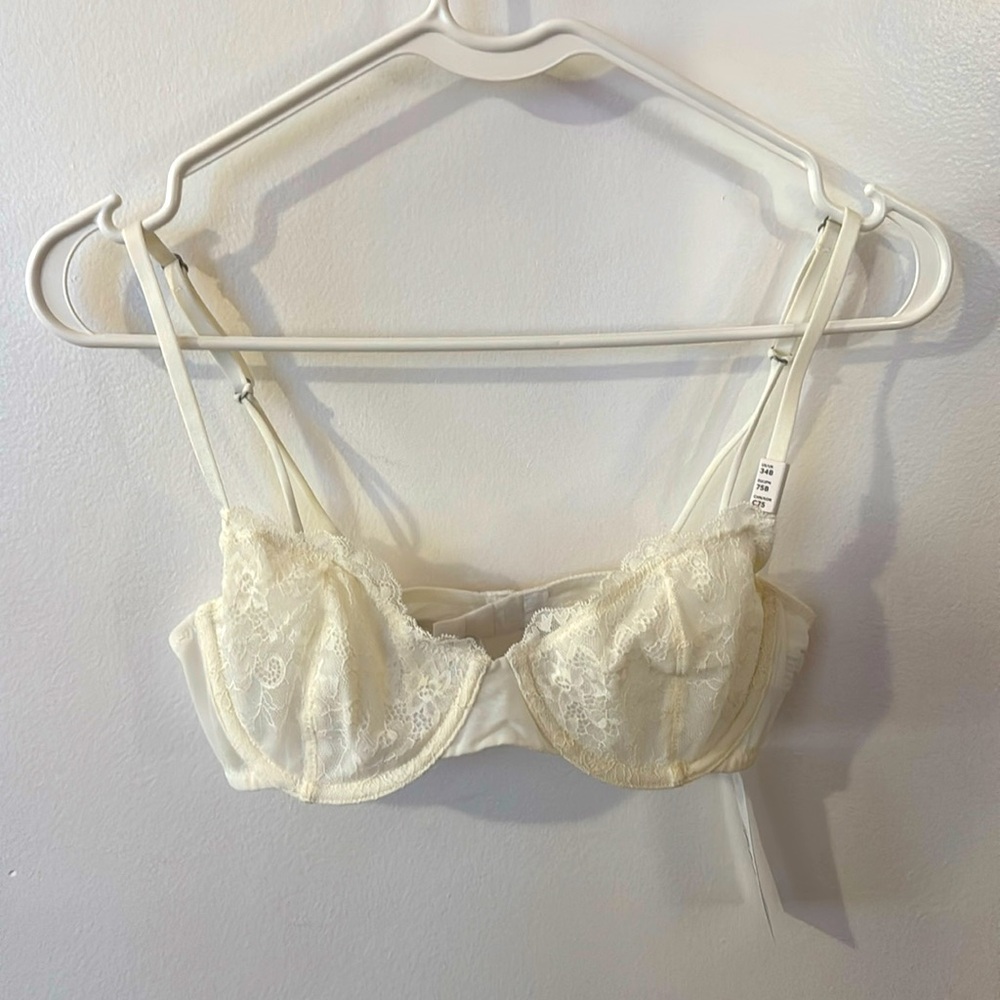 white bralette